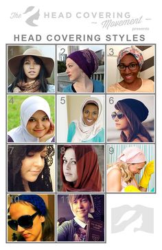 Types Of Head Coverings, Different Types Of Head Coverings, Different Head Coverings, Head Covering Ideas, Head Covering Tutorial, Religious Head Covering Ideas, How To Wear A Head Covering, Head Covering Styles, Christian Head Covering Style