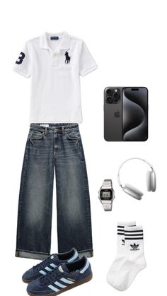 Polo Ralph Outfits, Boys Outfits Teenagers, Schoolboy Q Outfit, High School Fashion Trends 2024 Boys, Schoolboy Outfit Men, Polo Outfit Inspo, Middle School Outfits Boys, School Outfits For Boys, Skater Boy Attire