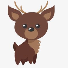 a cute little deer with horns on it's head