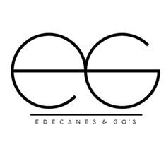 the logo for edecanes & go's, which has been designed to look like