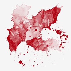 red ink splattered on white paper