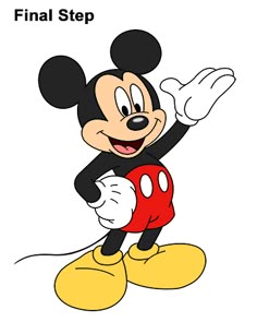 an image of mickey mouse with the words final step