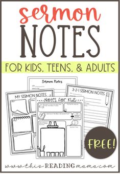 the free printable lemon notes for kids, teens and adults to practice their reading skills