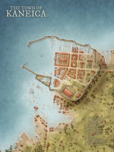 the town of kaneeica is shown in this map