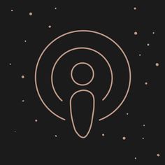 a person standing in front of a black background with gold dots and circles around it