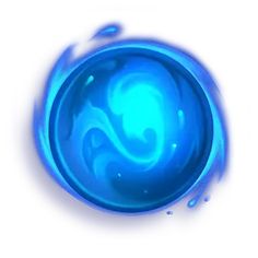 an abstract blue liquid swirl on a white background