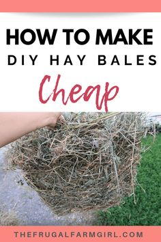 how to make diy hay bales cheap