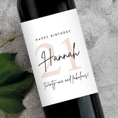 a bottle of wine with the number 21 on it