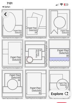 an iphone screen showing the instructions for how to make a paper playbook with pictures and text
