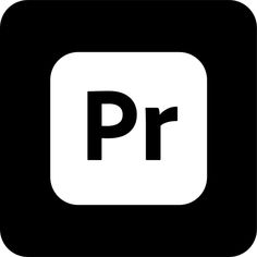 the pr logo in black and white