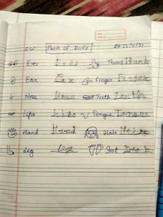 an open notebook with writing on it