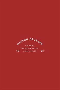 a red background with the words newton orchard on it