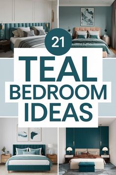 21 teal bedroom ideas with diverse designs featuring various styles and decor elements.