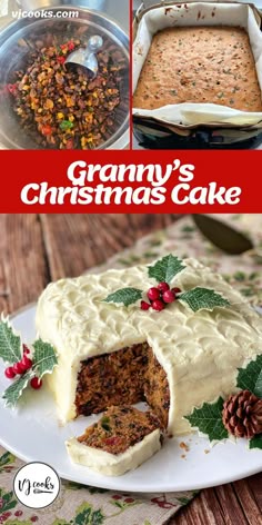 Looking for a Christmas cake recipe with a twist? This fruitcake blends rum and orange juice with dried fruits, spices, and a luscious layer of marzipan or brandy buttercream icing. A festive favourite! Christmas Fruit Cake Recipes, Traditional Christmas Food Recipes, Cakes For Xmas, Best Christmas Cake, Xmas Cake Icing, Homemade Christmas Cake, Christmas Cake Icing Recipe, Fruit Cake Icing, Christmas Cake Icing