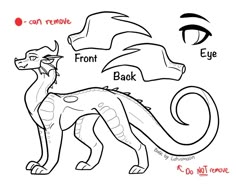 a drawing of an animal with the words'can i remove front and back eyes? '