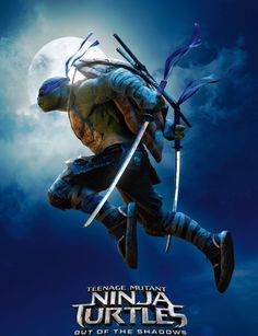 the poster for teenage mutant ninja turtles out of the shadows