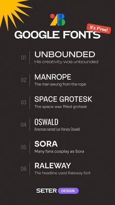 the google font list is displayed in this screenshote image, which shows how to use