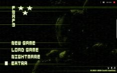 an old computer game screen with the words'new game lord game nightmares extra '