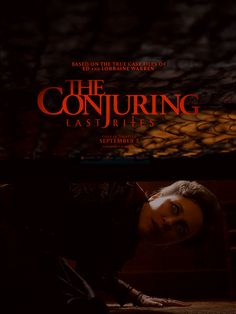 the conjuring movie poster with an image of a woman laying on the ground