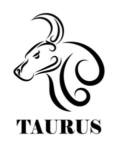 the logo for taurus is shown in black and white, with an animal's head