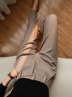 Classic Pencil Trousers – UrbanVinta Elegant Fitted Wool Pants, Women’s Wool Pants, Tailored Timeless Wool Pants, Timeless Tailored Wool Pants, Tailored Wool Pants Timeless Style, Timeless Wool Formal Pants, Winter Business Ankle-length Dress Pants, Fitted Wool Pants In Brown, Classic Brown Wool Pants