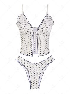 Seamolly Gingham Floral Printed Smocked Ruffles Tie Front Tankini Set Polka Dot Beachwear Tankini For Beach Season, Polka Dot Fitted Tankini For Vacation, Sleeveless Polka Dot Tankini For Summer, Y2k Tankini Aesthetic, Polka Dot Sleeveless Tankini For Summer, Polka Dot Tankini For Summer Vacation, Coquette Swimwear, Mermaidcore Swimsuit, Coquette Swimsuit Aesthetic