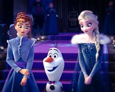 two frozen princesses standing next to each other