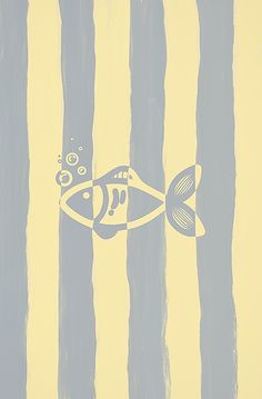 an image of a fish in the water with stripes on it's wallpaper