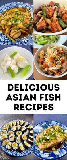 Delicious Asian fish recipes - including salmon fried rice, pan fried pomfret, pan seared fish with ginger scallions and soy, and more! Asian Fish Recipes Collage, Colorful Asian Fish Meals, Easy Asian Fish Dishes, Healthy Dinner Ideas With Fish, How To Cook Asian Fish, Asian Fish Rice Recipe, Asian Style Fish Meal, Asian Fish Dishes, Asian Fried Fish Recipes