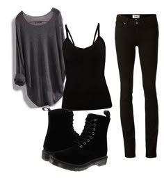 Adult Goth Fashion, Black Combat Outfit, Cute Combat Outfits, All Black Combat Outfit, Dauntless Clothing, Black Gothic Jeans For Alternative Fashion, Edgy Black T-shirt For Alternative Fashion, Gothic Outfits Casual, The 100 Outfits Style