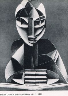 a black and white photo of a woman's face with geometric shapes in the background