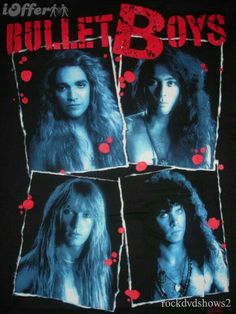 three pictures of women with long hair and blood on them