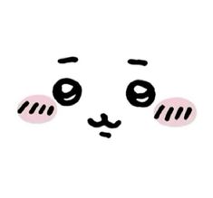 the face of a cat is drawn in black and white