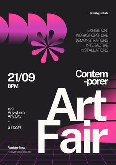 Event Posters Ideas, A5 Poster Design, Poster Design Inspiration Event, Futuristic Graphic Design Layout, Black Pink Branding, Black And Pink Graphic Design, Modern Posters Design, University Event Poster, Poster Design For Event