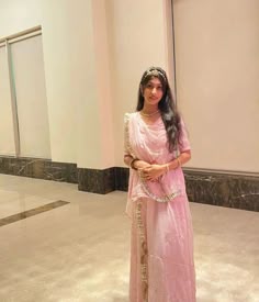 Pink Rajputi Suit, Rajasthan Girls Look, Simple Rajputi Dress, Rajputi Dress Girl, Baby Pink Poshak, Light Pink Poshak, Rajputi Girls Look, Poshak For Girls, Rajasthani Dress Aesthetic