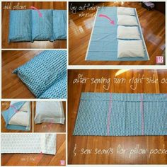 instructions for how to make a pillow case