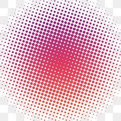 an abstract circular pattern with dots in pink and orange colors, on a white background