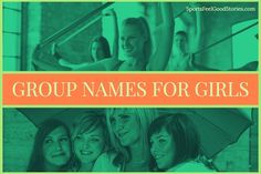 Group Names for Girls: Funny, Creative and Clever options for your team. #funny, #names, #teamnames Funny Group Names Ideas, Funny Women Group Names, Cool Team Names For Girls, Good Group Names For Girls, Funny Girl Team Names, Team Names For Three Girls, Girl Team Name Ideas, Fun Girl Group Names, Funny Group Team Names