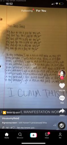 someone wrote this note on their iphone, and it looks like they are writing something wrong