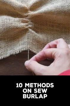 How to Sew Burlap