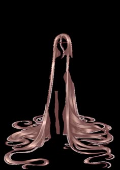 a woman with long hair standing in front of a white background