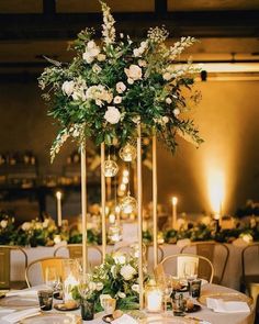 Wedding Centerpiece Elegant, Blade Event Design, Blade Floral Design, Blade Specializes In Luxury Floral And Event Du00e9cor And Design, Blade Wedding Decor, Blade Wedding Flowers, Event Table Decoration, Wedding Table Decor Elegant, Different Centerpieces On Each Table