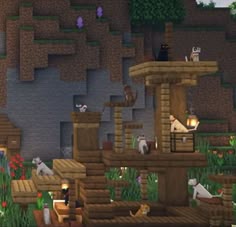 an image of a cat house in minecraft
