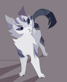 a white and gray cat standing on its hind legs