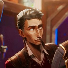 an animated image of a man in a suit