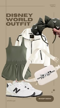 Disney World outfit for women Disney World active outfit Disney World layered outfit Disney World fashion Sherpa hooded full-zip active jacket Olive green active onesie romper Olive green pearl Mickey ear Retro Mickey & friends belt bag Neutral new balance walking shoes Follow my shop @shelbburger on the @shop.LTK app to shop this post and get my exclusive app-only content! #liketkit #LTKfitness #LTKsalealert #LTKtravel @shop.ltk https://liketk.it/4tlM1 Womens Theme Park Outfits, Disney Outfit Women, Disney Birthday Outfit Women, February Disney World Outfits, Disney World In January Outfits, April Disney Outfits, Disneyworld Outfit March, Disney In January Outfits, Chic Disney Outfits