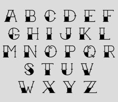 an old english alphabet with letters and numbers