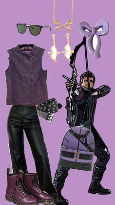 an image of a woman in leather clothes and accessories