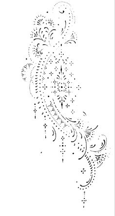 a black and white drawing of an ornate design