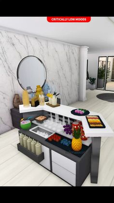 the kitchen is clean and ready for us to use in this virtual reality house design